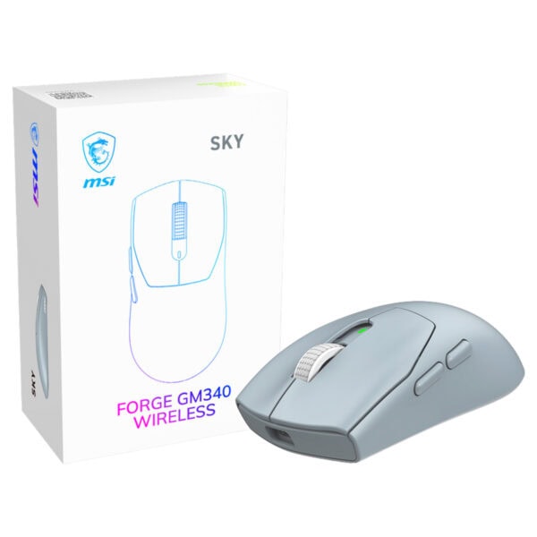 Msi Forge Gm340 Wireless Sky Pixart 3311 Sensor Rgb Kablosuz Gaming Mouse Fc12