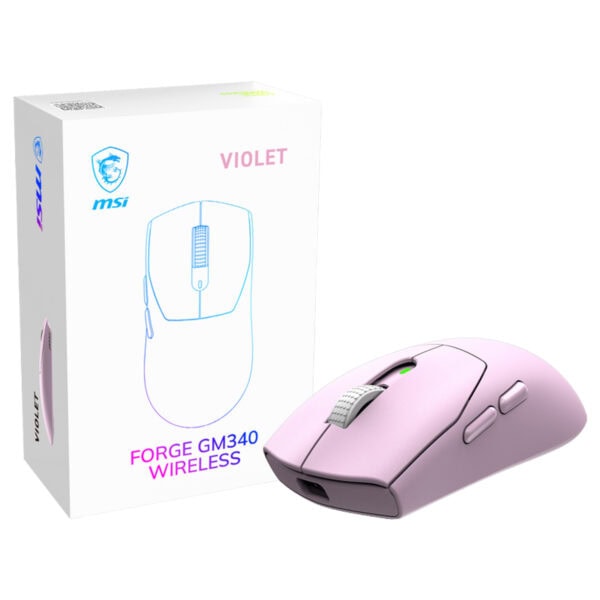 Msi Forge Gm340 Wireless Violet Pixart 3311 Sensor Rgb Kablosuz Gaming Mouse Fc12