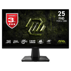 MSI MAG 256F E20 24.5 inç 200Hz Full HD FreeSync Premium Rapid IPS Gaming Monitör.