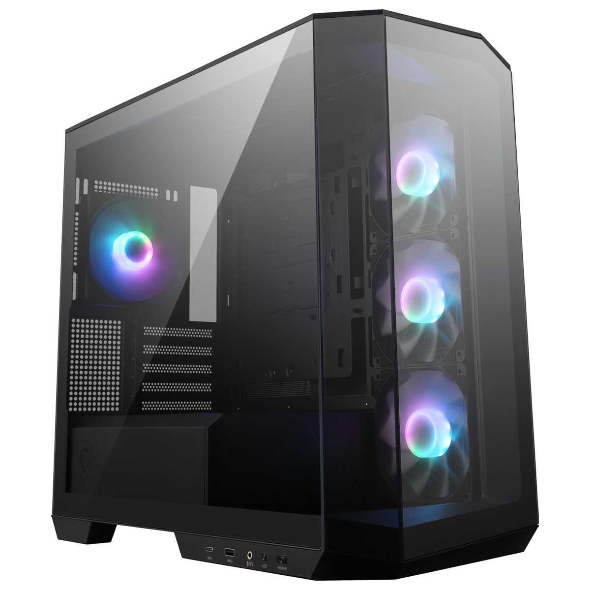 Msi Mag Pano M100r Pz B65 4x120mm Argb Fan Panaromik Temperli Cam Usb 3.2 Msi Mag A650bnl 650w 80+ Bronze Matx Gaming Kasa 1