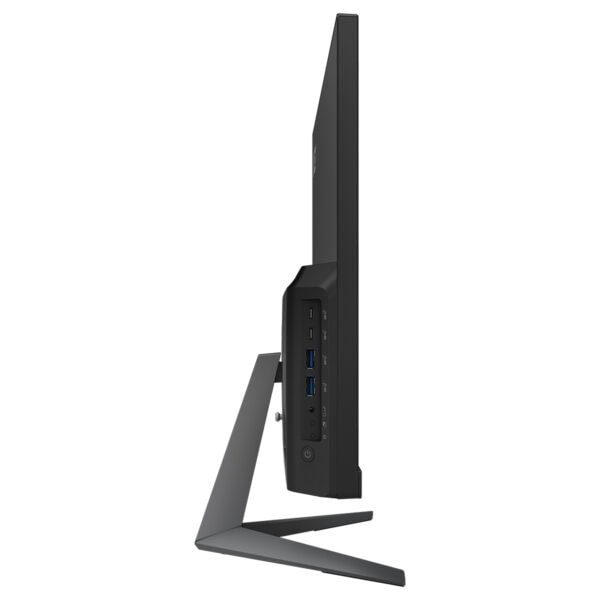 MSI Modern AM242 1M-2268XEU 23.8 inç Full HD monitör, yan görünüm, ince tasarım ve bağlantı portlarıyla modern all-in-one bilgisayar ekranı.