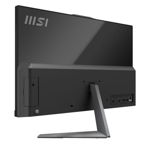 MSI Modern AM242 1M-2268XEU All In One bilgisayarın arka görünümü, bağlantı portları ve tasarımı detaylı şekilde gösteriliyor.