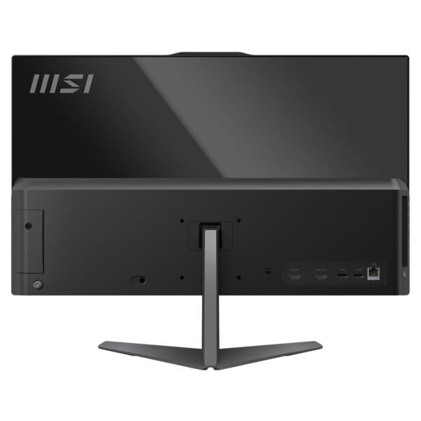 MSI Modern AM242 1M-2268XEU All In One bilgisayar monitör arka görünüm, bağlantı portları ve tasarım detayları.