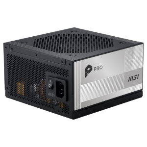 MSI PRO A1000PL 1000W 80+ Platinum PCIe 5.1 güç kaynağı, yüksek verimlilik ve dayanıklılık sağlayan modüler tasarım.
