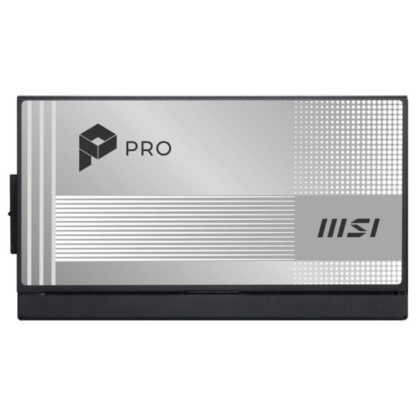 MSI PRO A1000PL PCIe5 1000W 80+ Platinum güç kaynağı, ATX 3.1 ve PCIe 5.1 uyumlu, tam modüler tasarım ile yüksek performans sağlar.