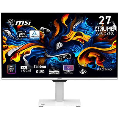 MSI PRO MAX 271UPXW12G 26.5 inç 120Hz 0.03ms 4K UHD Adaptive Sync QD-OLED Pivot Monitör h1