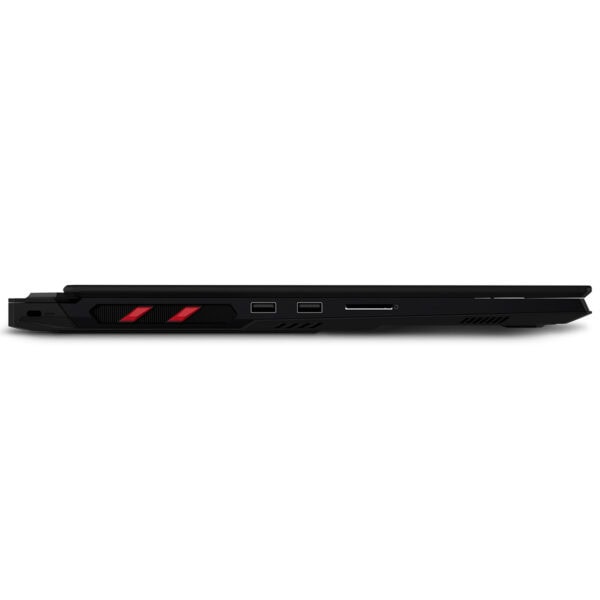 MSI Raider 18 MAX HX oyun dizüstü bilgisayarı yan görünüm, yüksek performans ve şık tasarım detaylarıyla öne çıkıyor.