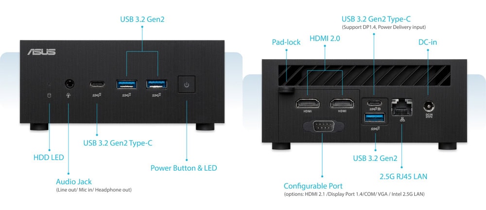 ASUS ExpertCenter PN64 ASUS ExpertCenter PN64-B-S3290ML Mini Bilgisayar H11