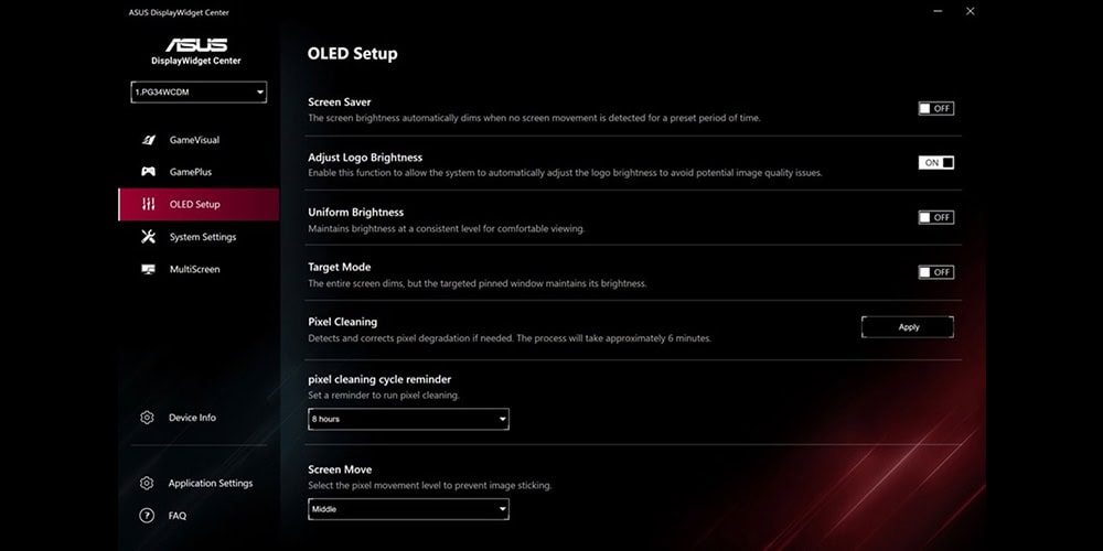 ROG Swift OLED PG34WCDM ASUS ROG Swift PG34WCDM Monitör h11