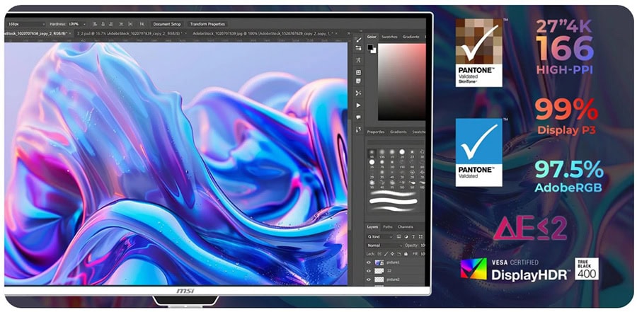 MSI PRO MAX 271UPX12G 26.5 inç 120Hz 0.03ms 4K UHD Adaptive Sync QD-OLED Pivot Monitör h11