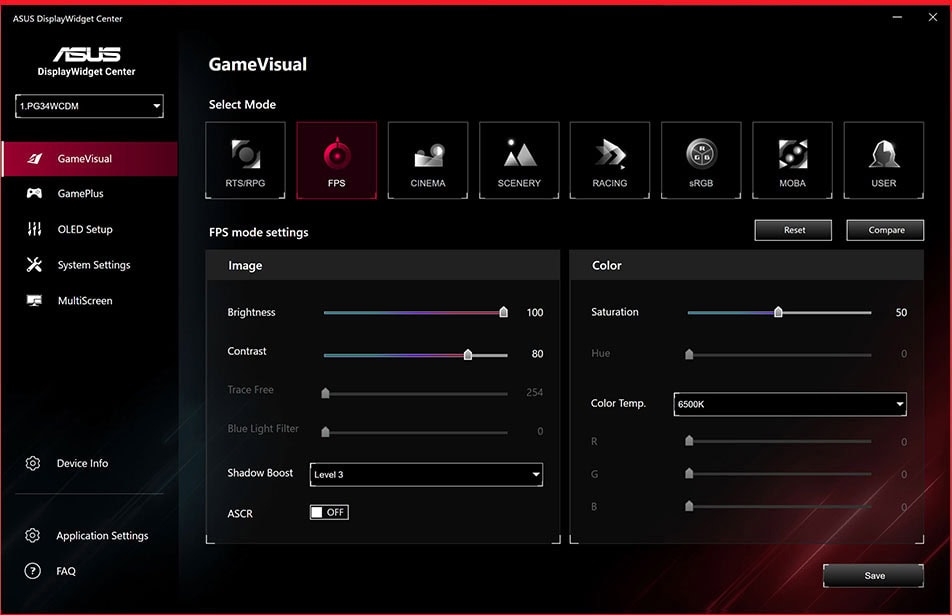ROG Swift OLED PG34WCDM ASUS ROG Swift PG34WCDM Monitör h14
