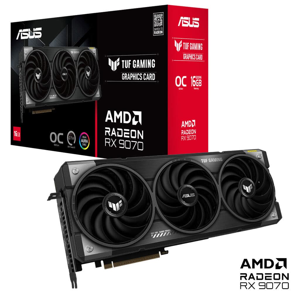 ASUS TUF Gaming Radeon™ RX 9070 OC Edition 16GB GDDR6 ASUS TUF Gaming Radeon RX 9070 OC 16GB GDDR6 256 Bit Ekran Kartı h1