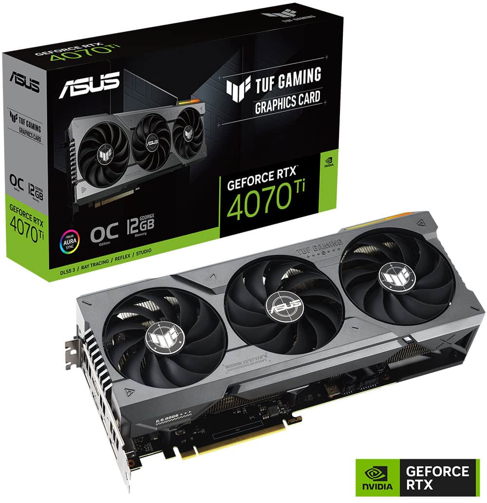 ASUS TUF GAMING GeForce RTX 4070 Ti OC 12GB GDDR6X 192 Bit DLSS 3 Ekran Kartı h1