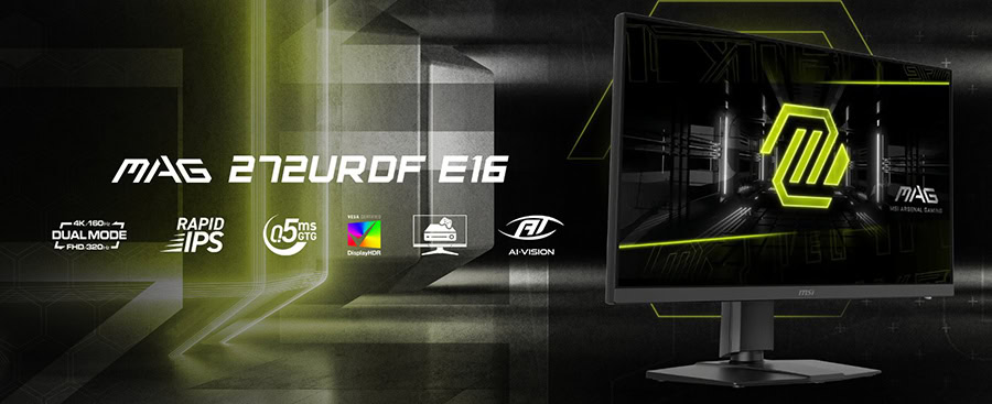 MSI MAG 272URDF E16 27 inç 320Hz FHD - 160Hz 4K UHD Dual-Mode 0.5ms FreeSync Premium Rapid IPS Pivot Gaming Monitör h2