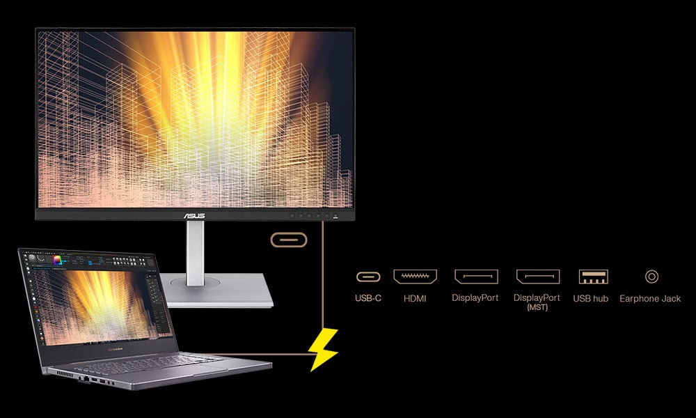 ASUS ProArt PA247CV 23.8 inç 75Hz 5ms Full HD Adaptive Sync IPS Pivot Monitor h7
