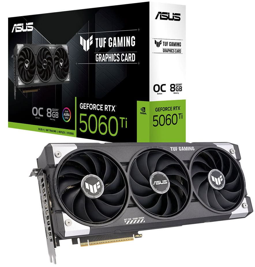 ASUS TUF Gaming GeForce RTX™ 5060 Ti 8GB GDDR7 OC Edition ASUS TUF Gaming GeForce RTX 5060 Ti OC 8GB GDDR7 128 Bit DLSS 4 Ekran Kartı h1