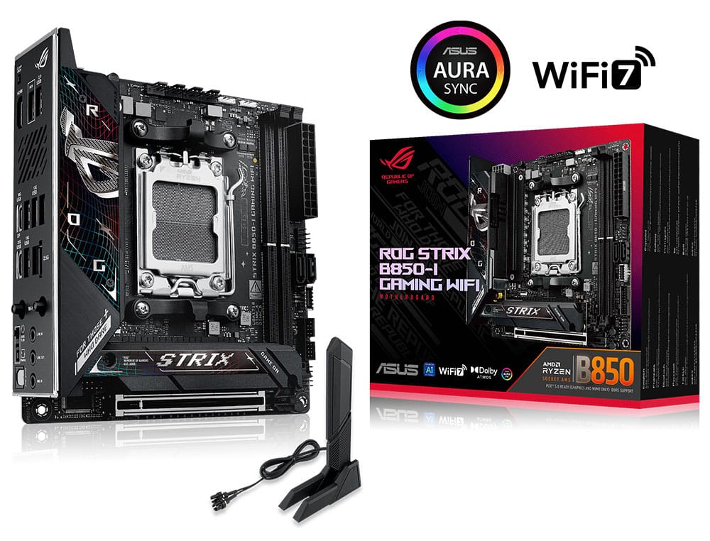 ASUS ROG Strix B850-I Gaming WiFi 8400MHz (OC) DDR5 Soket AM5 M.2 HDMI DP Mini-ITX Anakart h1