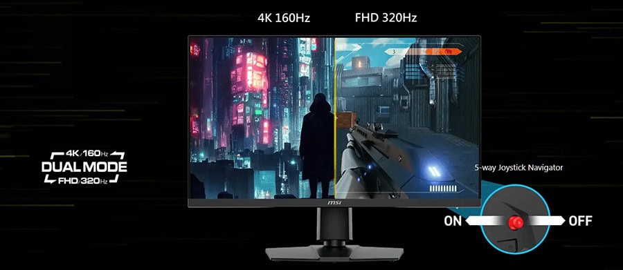 MSI MAG 272URDF E16 27 inç 320Hz FHD - 160Hz 4K UHD Dual-Mode 0.5ms FreeSync Premium Rapid IPS Pivot Gaming Monitör h5