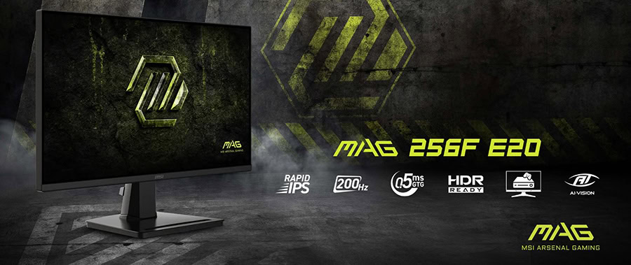 MSI MAG 256F E20 24.5 inç 200Hz 0.5ms Full HD FreeSync Premium Rapid IPS Gaming Monitör h2