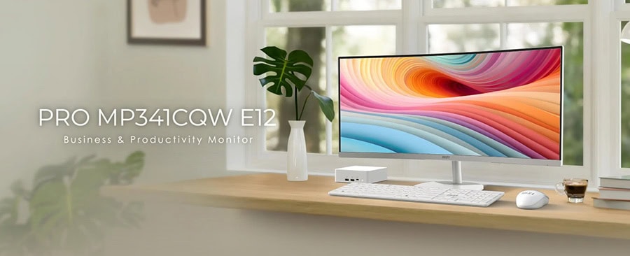 MSI PRO MP341CQW E12 34 inç 120Hz 1ms UWQHD FreeSync Premium VA Kavisli Monitör h2