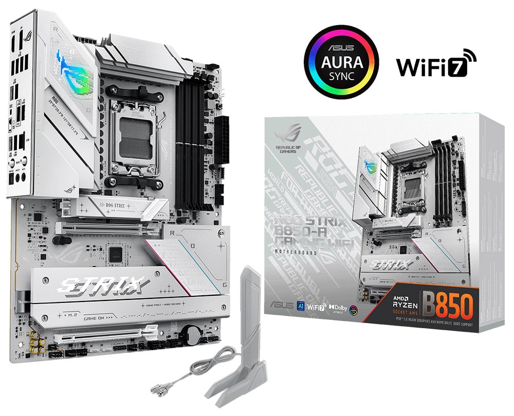 ASUS ROG Strix B850-A Gaming WiFi 8000MHz (OC) DDR5 Soket AM5 M.2 HDMI DP ATX Anakart h1