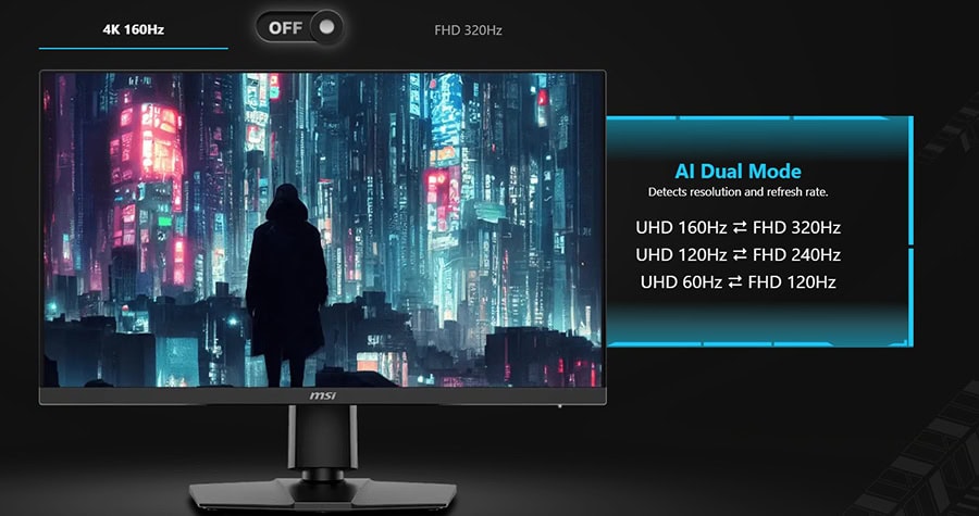 MSI MAG 272URDF E16 27 inç 320Hz FHD - 160Hz 4K UHD Dual-Mode 0.5ms FreeSync Premium Rapid IPS Pivot Gaming Monitör h6