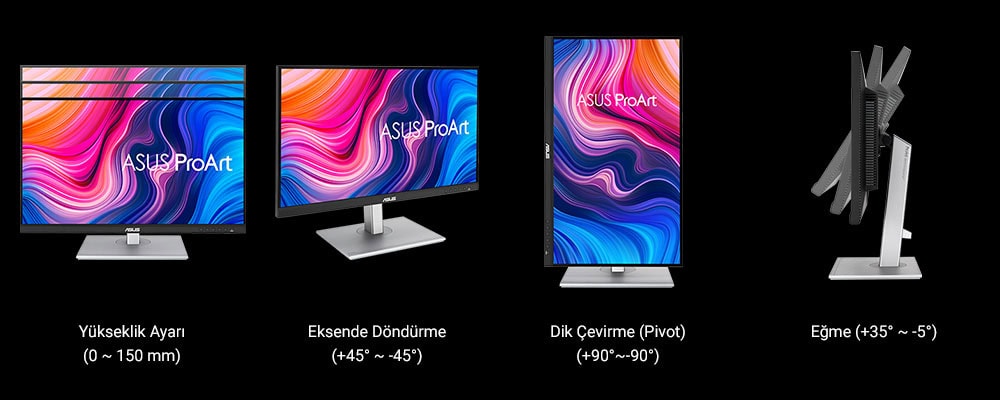 ASUS ProArt PA278CV 27 inç 75Hz 5ms 2K WQHD FreeSync IPS Pivot Monitör h10