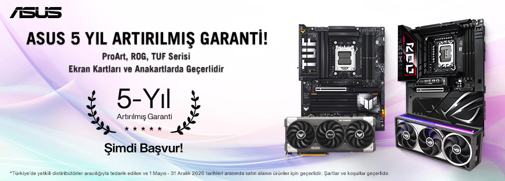 ProArt Anakart ve Monitörlerde 5 Yıl Artırılmış Garanti Kampanyası ProArt Anakart ve Monitörlerde 5 Yıl Artırılmış Garanti Kampanyası