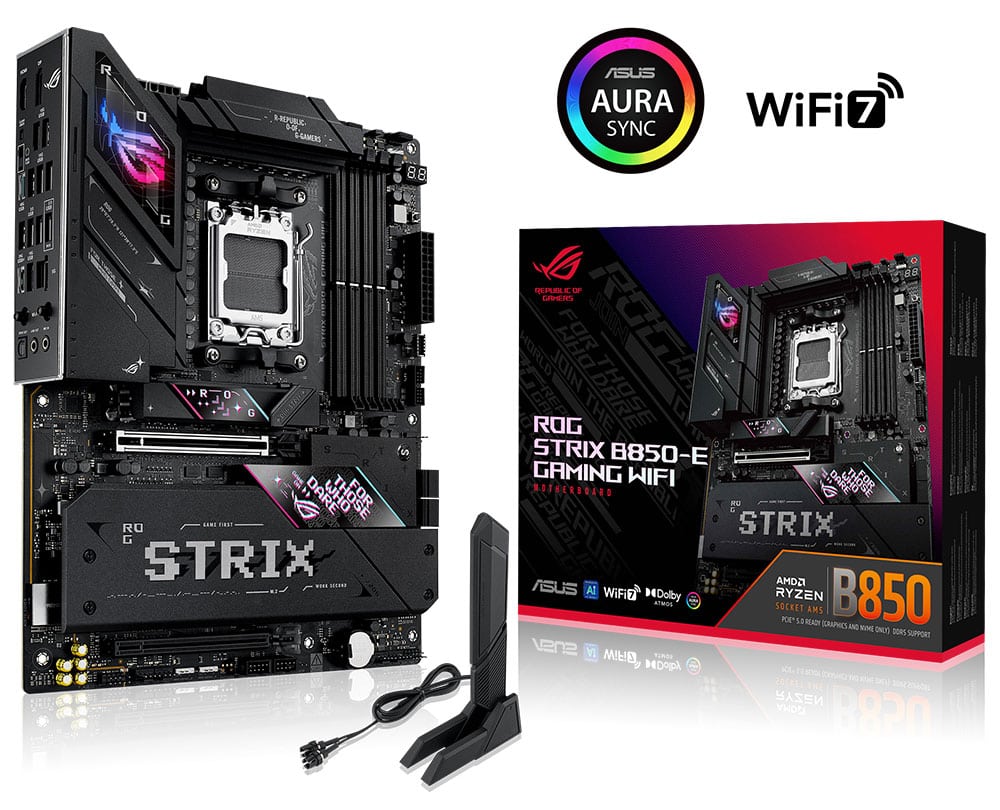 ASUS ROG Strix B850-E Gaming WiFi 8000MHz (OC) DDR5 Soket AM5 M.2 HDMI DP ATX Anakart h1