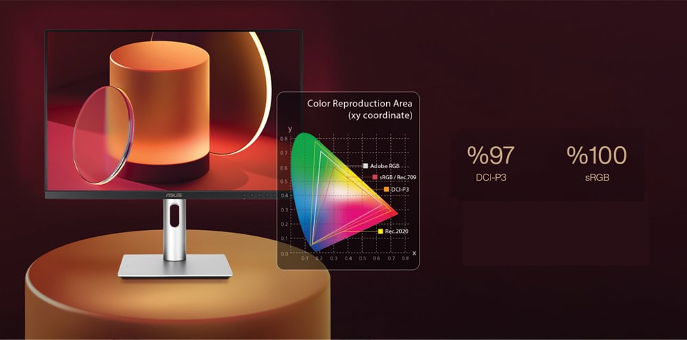 ProArt Display PA248CRV ASUS ProArt PA248CRV 24.1 inç 75Hz 5ms WUXGA Adaptive Sync IPS Pivot Monitör h7