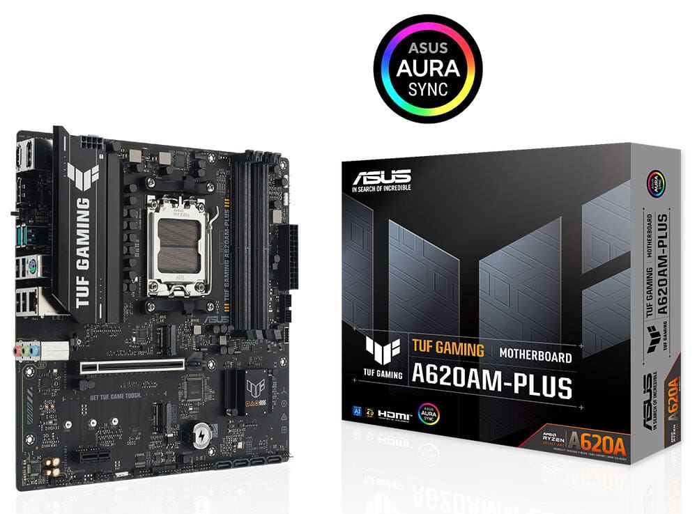 TUF GAMING A620AM-PLUS ASUS TUF GAMING A620AM-PLUS 7600MHz (OC) DDR5 Soket AM5 M.2 HDMI DP mATX Anakart h1