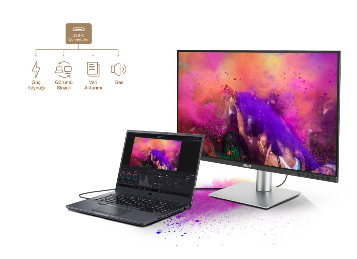 ProArt Display PA24ACRV ASUS ProArt PA24ACRV 23.8 inç 75Hz 5ms 2K QHD Adaptive Sync IPS Pivot Monitör h12