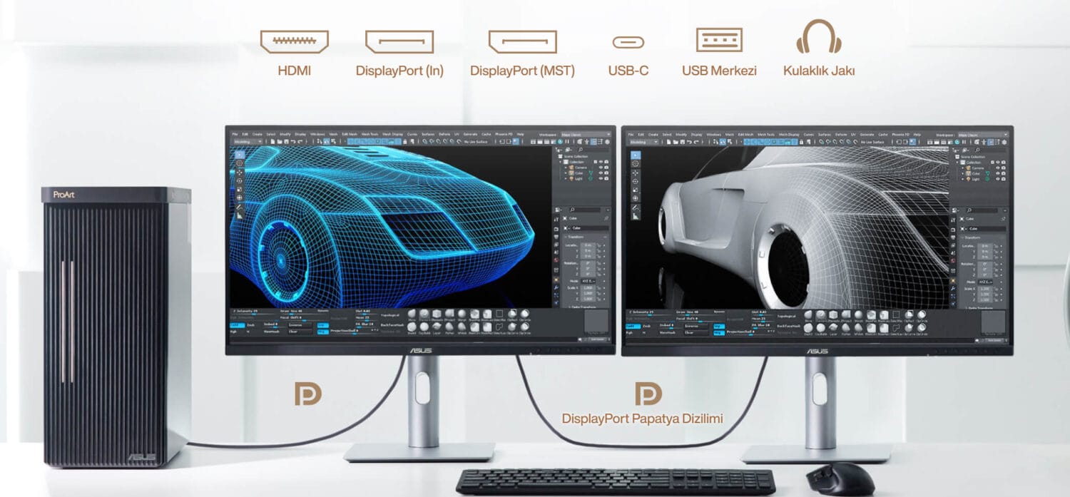 ProArt Display PA24ACRV ASUS ProArt PA24ACRV 23.8 inç 75Hz 5ms 2K QHD Adaptive Sync IPS Pivot Monitör h13