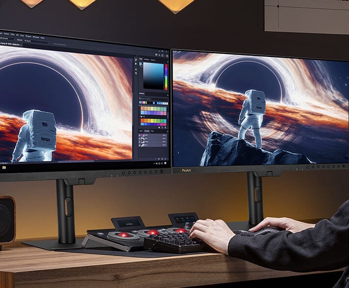 ASUS ProArt Display OLED PA27USD 26.5 inç 240Hz 0.1ms 4k UHD Adaptive Sync QD-OLED Pivot Monitör h3