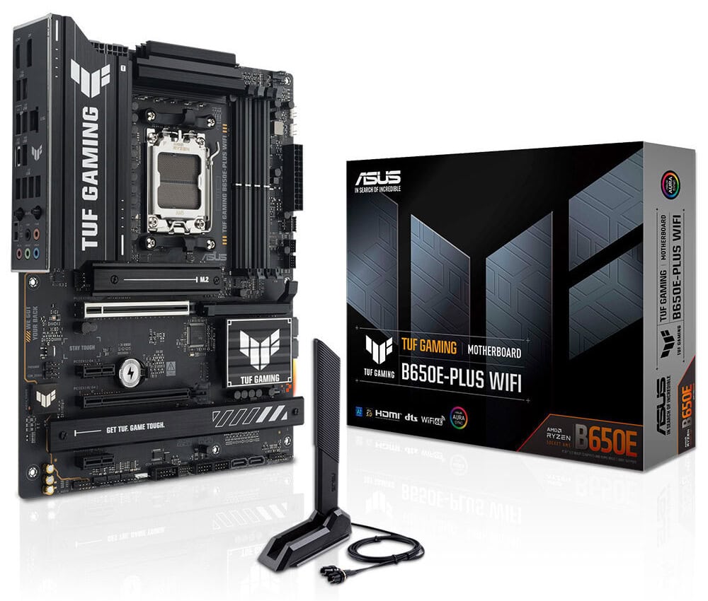 ASUS TUF GAMING B650E-PLUS WIFI 8000MHz (OC) DDR5 Soket AM5 M.2 HDMI DP ATX Anakart h1