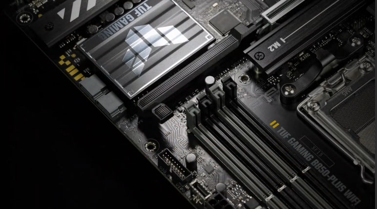 TUF GAMING B850-PLUS WIFI ASUS TUF Gaming B850-PLUS WiFi 8000MHz (OC) DDR5 Soket AM5 M.2 HDMI DP ATX Anakart h10