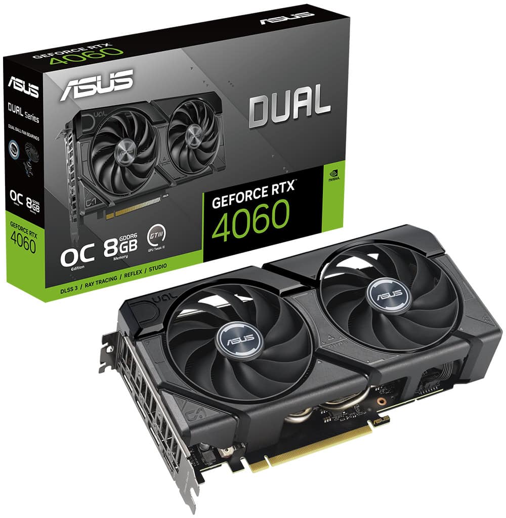 ASUS Dual GeForce RTX™ 4060 EVO OC Edition 8GB GDDR6 ASUS Dual GeForce RTX™ 4060 EVO OC Edition 8GB GDDR6