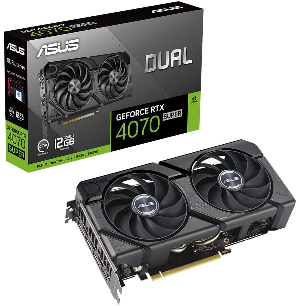 ASUS Dual GeForce RTX™ 4070 SUPER EVO 12GB GDDR6X ASUS DUAL GeForce RTX 4070 SUPER EVO 12GB Ekran Kartı yh4