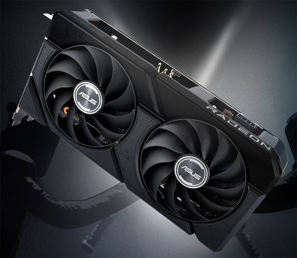 ASUS Dual Radeon™ RX 7600 XT OC Edition 16GB GDDR6 ASUS DUAL Radeon RX 7600 XT OC 16GB Ekran Kartı yh4