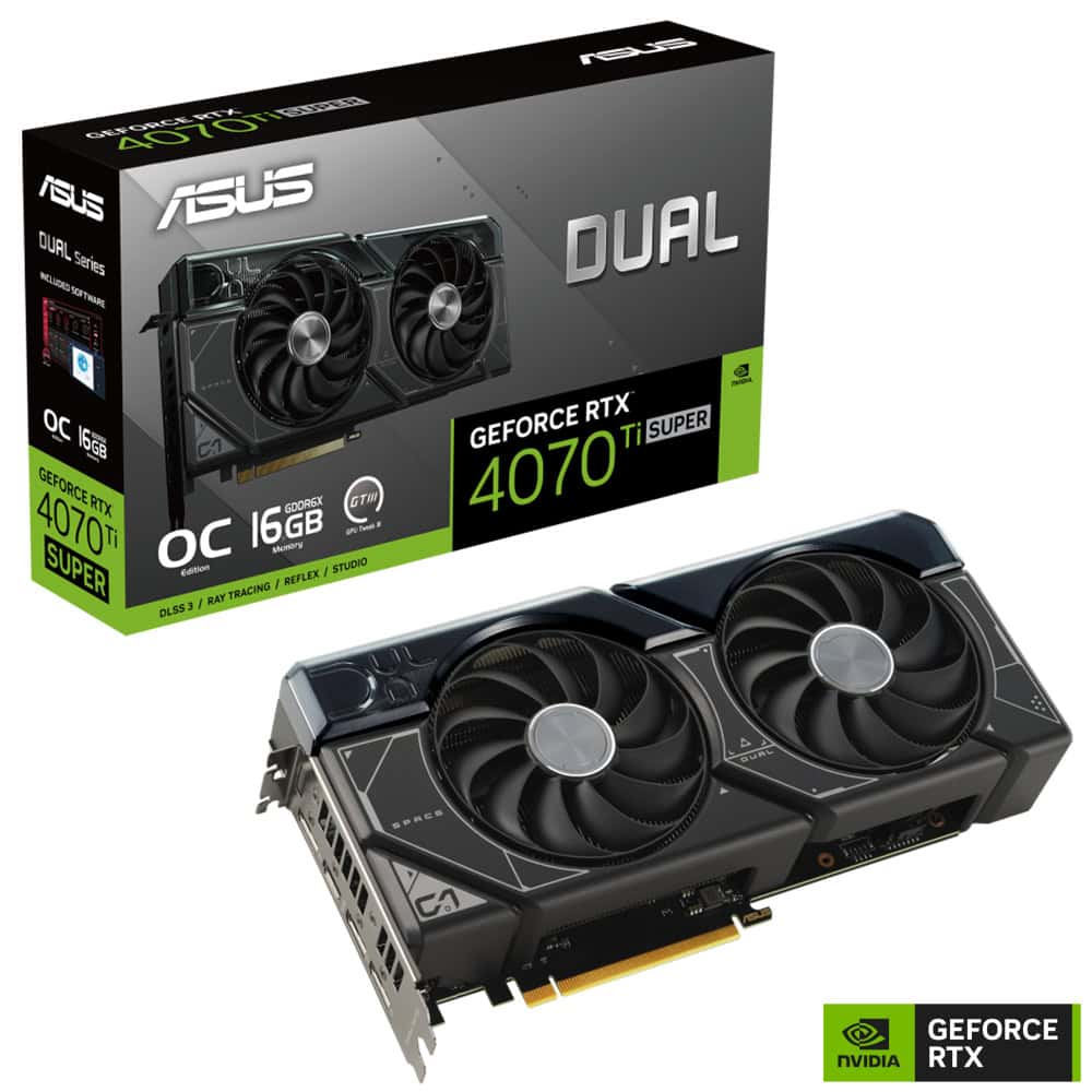 ASUS Dual GeForce RTX™ 4070 Ti SUPER OC Edition 16GB GDDR6X ASUS DUAL RTX 4070 Ti Super OC 16GB Ekran Kartı yh4