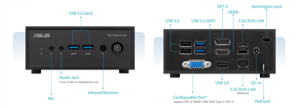 ASUS MiniPc PN42 ASUS PN42-SN0285AV Mini Bilgisayar H3