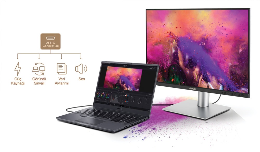 ProArt Display PA248CRV ASUS ProArt PA248CRV 24.1 inç 75Hz 5ms WUXGA Adaptive Sync IPS Pivot Monitör h11