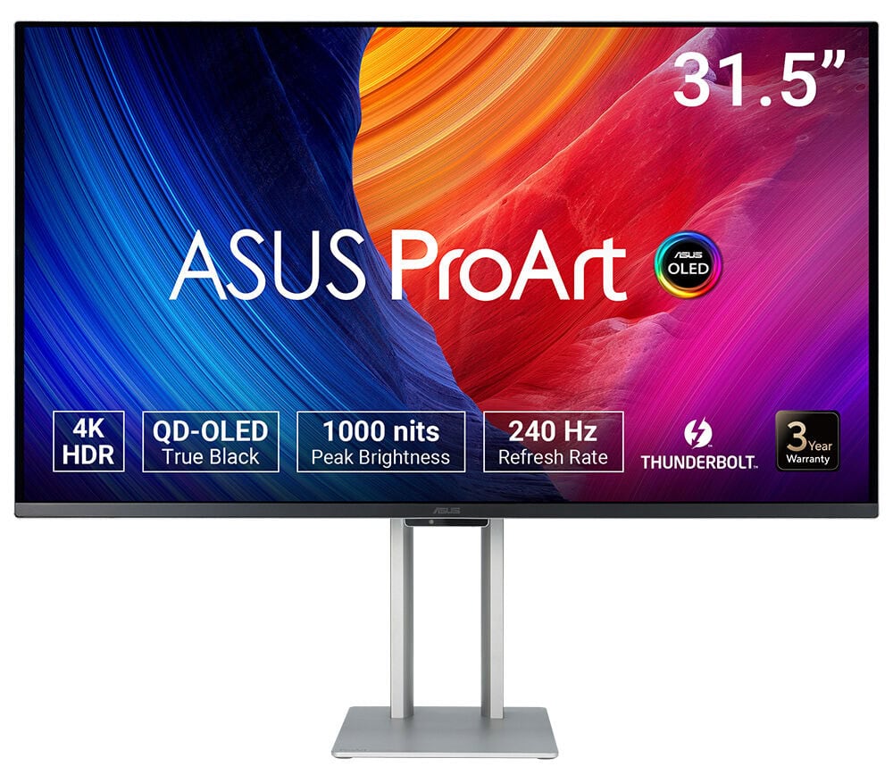 ProArt Display OLED PA32UCDM ASUS ProArt PA32UCDM 31.5 inç 240Hz 0.1ms 4K UHD Adaptive Sync QD-OLED Pivot Monitör h1