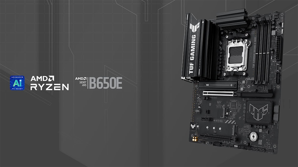 ASUS TUF GAMING B650E-E WIFI 8000MHz (OC) DDR5 Soket AM5 M.2 HDMI DP ATX Anakart h2