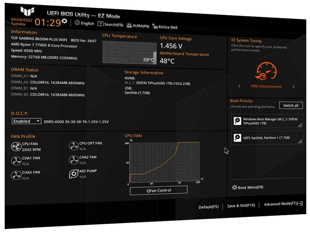 ASUS TUF GAMING B650E-PLUS WIFI 8000MHz (OC) DDR5 Soket AM5 M.2 HDMI DP ATX Anakart h3