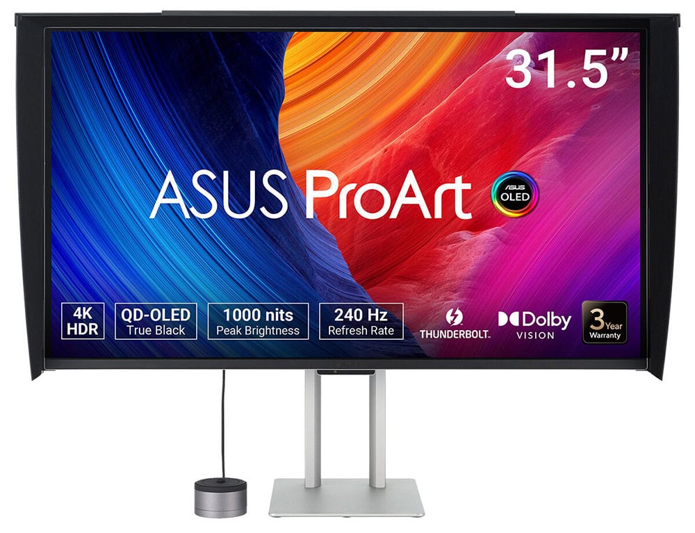 ProArt Display OLED PA32UCDMR-K ASUS ProArt PA32UCDMR-K 31.5 inç 240Hz 0.1ms 4K UHD Adaptive Sync QD-OLED Pivot Monitör h1