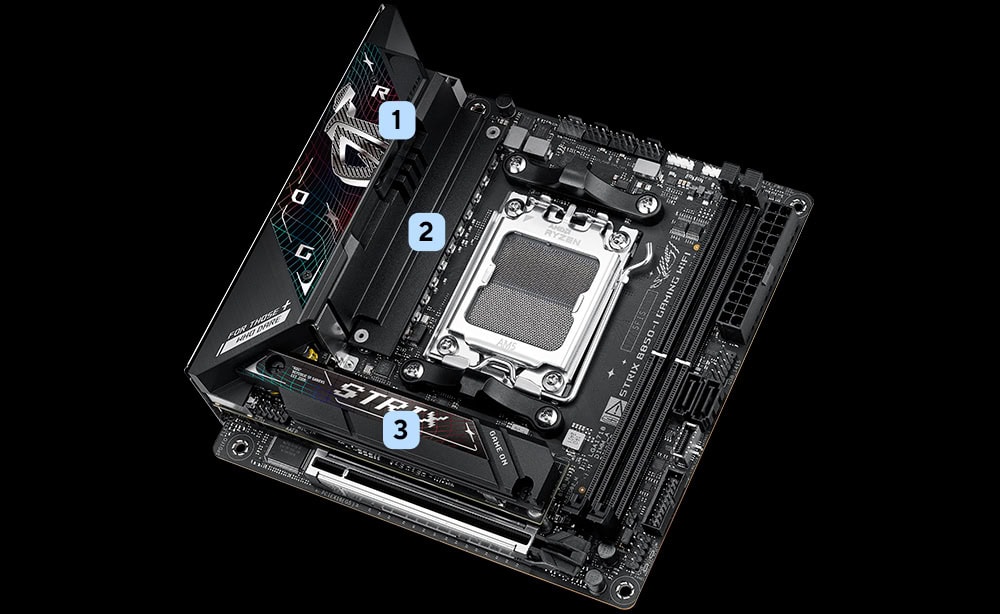 ASUS ROG Strix B850-I Gaming WiFi 8400MHz (OC) DDR5 Soket AM5 M.2 HDMI DP Mini-ITX Anakart h13