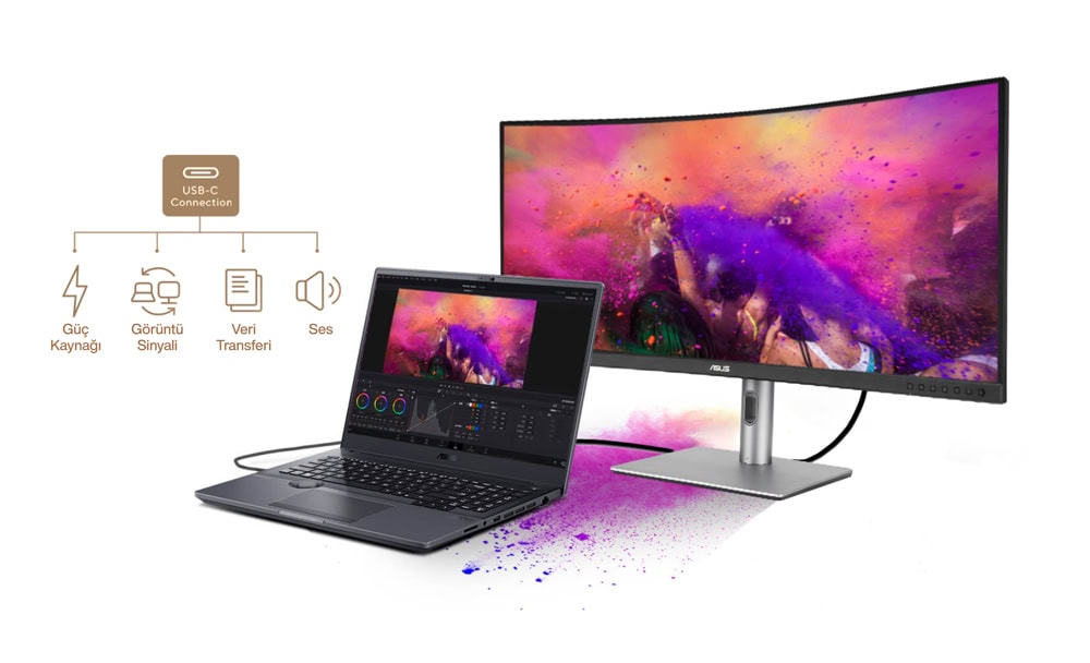 ProArt Display PA34VCNV ASUS ProArt PA34VCNV 34.1 inç 60Hz 5ms Adaptive Sync IPS Monitör h12