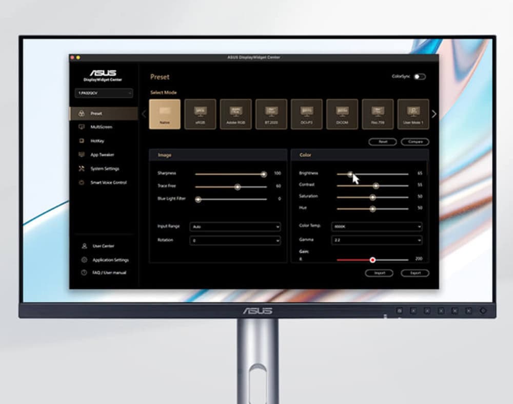 ProArt Display PA248QV Gen2 (PA248QFV) ASUS ProArt PA248QFV 24.1 inç 100Hz 5ms WUXGA Adaptive Sync IPS Pivot Monitör h9