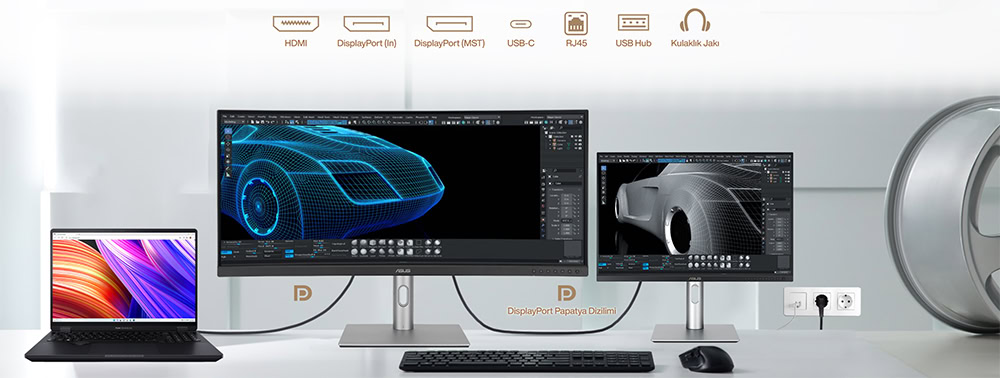 ProArt Display PA34VCNV ASUS ProArt PA34VCNV 34.1 inç 60Hz 5ms Adaptive Sync IPS Monitör h13